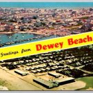 Dewey Beach Delaware Greetings From Vintage Aerial Banner View Postcard (AA-515)