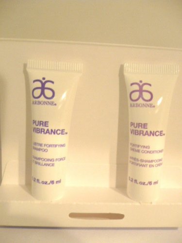 Arbonne PURE VIBRANCE SHAMPOO & CONDITIONER SET - 10 Sets Samples Travel Sizes