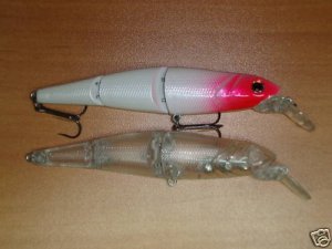 New! Double Jointed Unpainted Crankbait Lure Body. #17