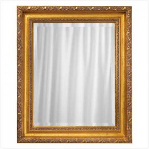 GOLDEN FRAMED WALL MIRROR  RETAIL: $89.95
