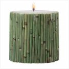 BAMBOO-WRAPPED PILLAR CANDLE  RetaiL: $7.95