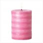 PINK-STRIPED PILLAR CANDLE   Retail Price: $5.95