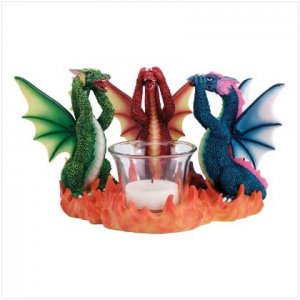 NO EVIL DRAGONS CANDLEHOLDER  Retail: $17.95