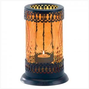 AMBER GLASS LANTERN  Retail: $16.95