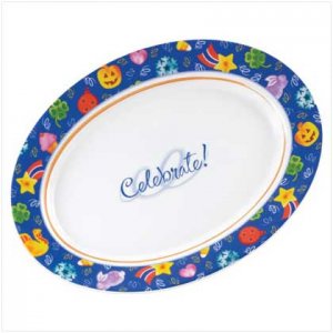 CELEBRATE! OVAL SERVING PLATTER  Retail: $17.95