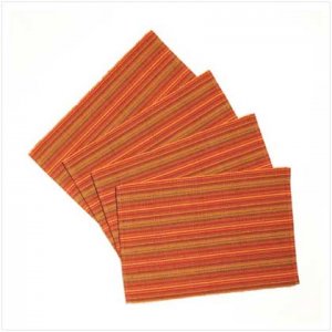 SPICY STRIPES PLACEMAT SET  Retail: $16.95