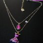 NWT Betsey Johnson Crystal Enamel Pom Dress Necklace