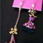 NWT Betsey Johnson Crystal Enamel Dress Heels Earrings