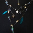 NWT Betsey Johnson Jungle Fever Parrot Layered Necklace