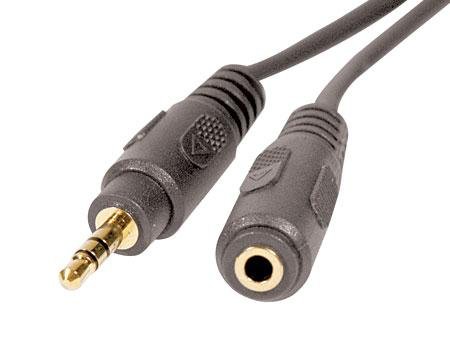 1 FT 3.5mm JACK AUDIO STEREO EXTENSION CABLE CORD M/F