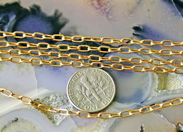 Solid Red Brass Chains Link Cable Chain 5x2.5mm c14(4ft)