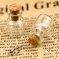 Small Tiny Clear Glass Bottles Vials Charms Pendants 13x18mm with Cork & Eyehook GB09 (5pcs)