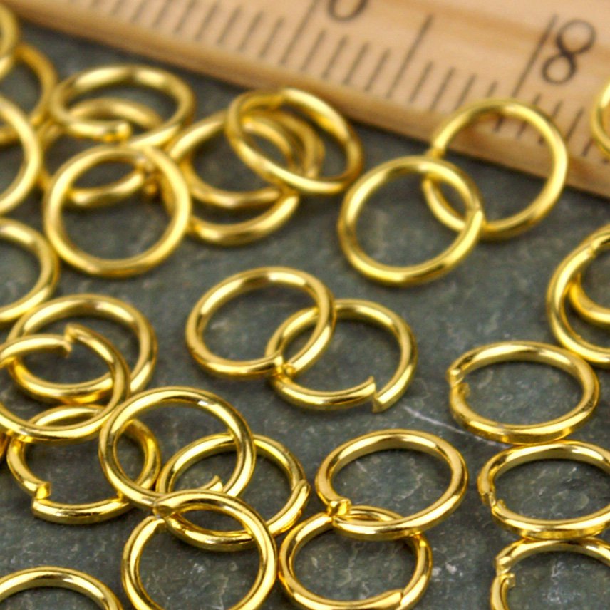 6mm Gold Plated Jump Ring Finding 21gauge m15g(200pcs)