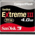 NEW SANDISK 4GB 4G Extreme III Compact Flash CF Card