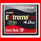 NEW SANDISK 4GB 4G Extreme IV Compact Flash Memory CF Card
