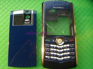 FULL BLACKBERRY 8100 HOUSING SHELL FACEPLATE CASE BLUE