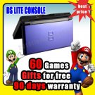 NEW Blue Black Nintendo DS LITE NDSL Console +60 Games