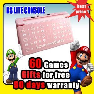 Pink Berry Nintendo DS LITE NDSL Console System+60 Game
