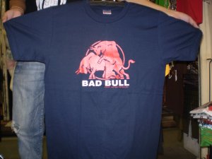 Funny T-Shirts Bad Bull logo shirt