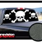 SKULL & CROSSBONES - Rear Window graphic - tint decal