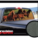 HORSES 3 -Rear Window Graphic- decal tint truck horse