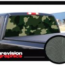 GREEN CAMO Rear Window Graphic camoflage truck decal