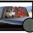 GRAY WOLF 22"x65" Rear Window Graphic suv truck wolves