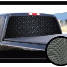 BLACK DIAMOND PLATE 22" x 65" Rear Window Graphic truck