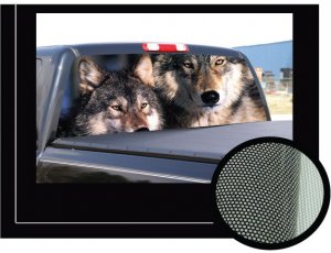 WOLVES 22"x65" Rear Window Graphic back truck suv
