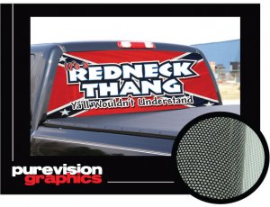 REDNECK THANG 22"x 65"- Rear Window Graphic-suv truck