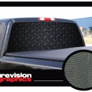 BLACK DIAMOND PLATE 16"x54" Rear Window Graphic truck