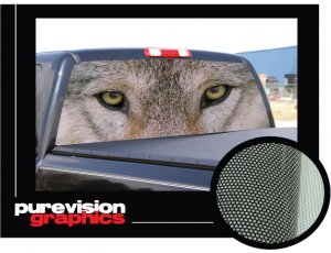 WOLF EYES 16"x54" Rear Window Graphic wolves suv truck