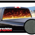 FLAMES 2-16"x54"-Rear Window Graphic -compact truck