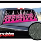 COWGIRL UP PINK 22"x65" -Rear Window Graphic- truck