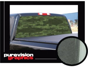 FISH CAMOUFLAGE 22"x65"-Rear Window Graphic-suv truck