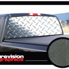 DIAMOND PLATE 22"x 65"-Rear Window Graphic- suv truck