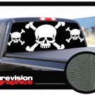 SKULL & CROSSBONES 22"x 65" Rear Window Graphic truck