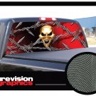SKULL & BARBED WIRE 22"x 65" Rear Window Graphic truck