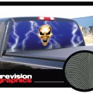 SKULL & LIGHTNING 22"x 65" Rear Window Graphic tint suv