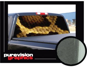 SNAKE SKIN 22"x 65" Rear Window Graphic decal truck boa
