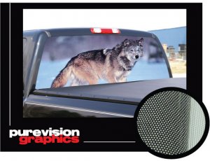 WOLF 22"x 65" Rear Window Graphic suv truck