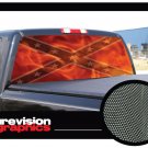 DIXIE FLAG 22"x 65"- Rear Window Graphic flames truck