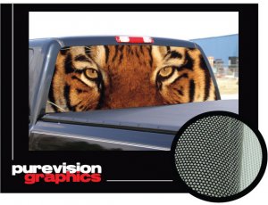 TIGER 22"x 65" Rear Window Graphic truck tint decal