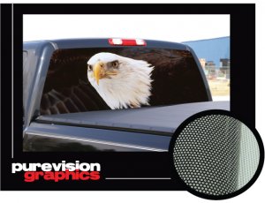 BALD EAGLE 22"x65" Rear Window Graphic suv truck