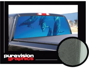 DOLPHINS 22"x 65" Rear Window Graphic tint truck suv