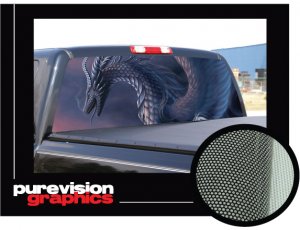 DRAGON 22"x 65" Rear Window Graphic  film