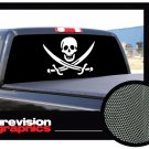 PIRATE 22"x 65"- Rear Window Graphic decal jolly roger