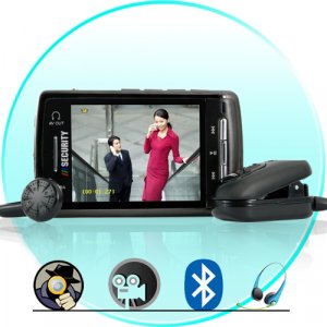 Bluetooth Spy DVR Clip-On Surveillance Set + Media Player (2GB)