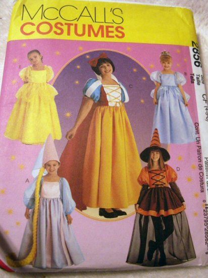 Disney Princess Costumes Pattern M2856 - FREE SHIPPING