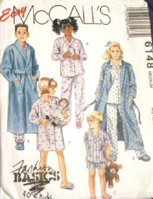 Pajamas Robe Pattern M 6148 - FREE SHIPPING